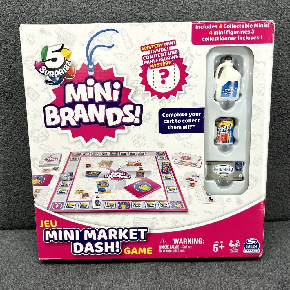 4 Surprise Mini‎ Brands Zuru Series 3 Collector's Case + Mini Market dash Game